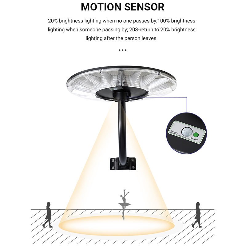 Motion Sensor UFO Solar Garden Light All In One Solar Street Light