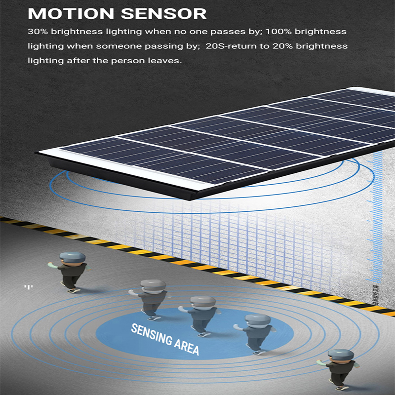 Motion Sensor 100w 200w 300w Large Integrated Solar Street Light