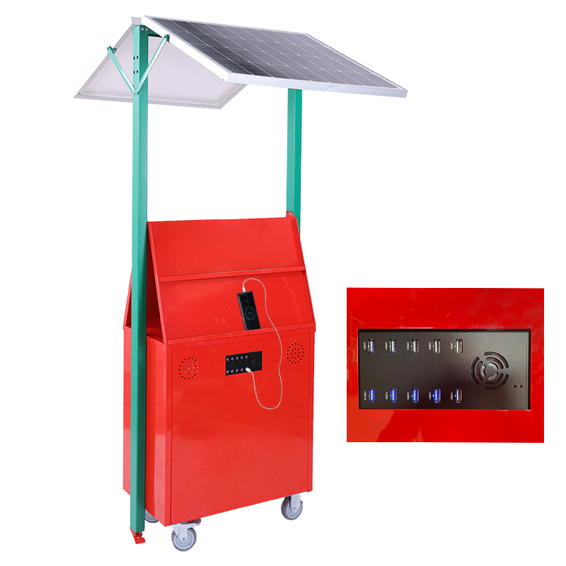 Portable Solar Charging Kiosk Power Bank Solar Cell Phone Charging Station