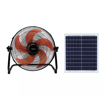 What is the working mechanism of the solar fan?